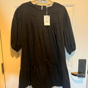 Baby Doll 3/4 Puff Sleeve Dress